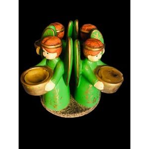 Irish Angels Candle Holder Penco Circles of the World Peace & Frienship c1